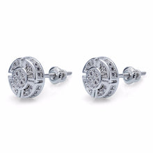 Load image into Gallery viewer, Hip Hop Rapper Stud Earring AAA+ CZ Zircon Ice Out Bling Copper Earrings for Men Hiphop Rock Jewelry