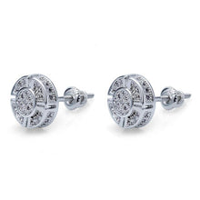 Load image into Gallery viewer, Hip Hop Rapper Stud Earring AAA+ CZ Zircon Ice Out Bling Copper Earrings for Men Hiphop Rock Jewelry