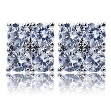Load image into Gallery viewer, Mens Hip Hop Rapper Stud Earring AAA+CZ Zircon Paved Ice Out Bling Gold Silver Color Copper Earrings Hip Rock Jewelry
