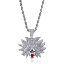 Load image into Gallery viewer, Micro Paved AAA CZ Zircon Dragon Ball Cartoon Characters Supper Saiyan Pendant Necklace Men Hip Hop Bling Ice Out Rapper Jewelry