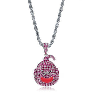 Micro Paved AAA CZ Zircon Dragon Ball Cartoon Characters Supper Saiyan Pendant Necklace Men Hip Hop Bling Ice Out Rapper Jewelry
