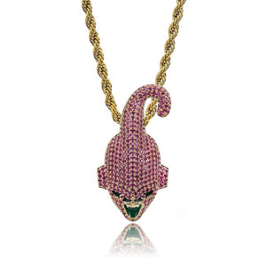Micro Paved AAA CZ Zircon Dragon Ball Cartoon Characters Supper Saiyan Pendant Necklace Men Hip Hop Bling Ice Out Rapper Jewelry