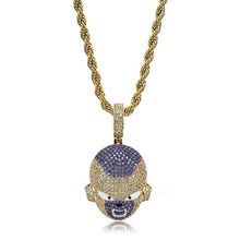 Load image into Gallery viewer, Micro Paved AAA CZ Zircon Dragon Ball Cartoon Characters Supper Saiyan Pendant Necklace Men Hip Hop Bling Ice Out Rapper Jewelry