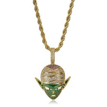Load image into Gallery viewer, Micro Paved AAA CZ Zircon Dragon Ball Cartoon Characters Supper Saiyan Pendant Necklace Men Hip Hop Bling Ice Out Rapper Jewelry