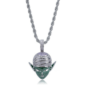 Micro Paved AAA CZ Zircon Dragon Ball Cartoon Characters Supper Saiyan Pendant Necklace Men Hip Hop Bling Ice Out Rapper Jewelry