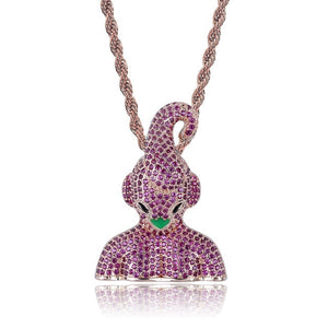 Micro Paved AAA CZ Zircon Dragon Ball Cartoon Characters Supper Saiyan Pendant Necklace Men Hip Hop Bling Ice Out Rapper Jewelry