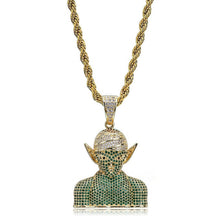 Load image into Gallery viewer, Micro Paved AAA CZ Zircon Dragon Ball Cartoon Characters Supper Saiyan Pendant Necklace Men Hip Hop Bling Ice Out Rapper Jewelry