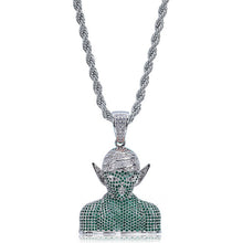 Load image into Gallery viewer, Micro Paved AAA CZ Zircon Dragon Ball Cartoon Characters Supper Saiyan Pendant Necklace Men Hip Hop Bling Ice Out Rapper Jewelry