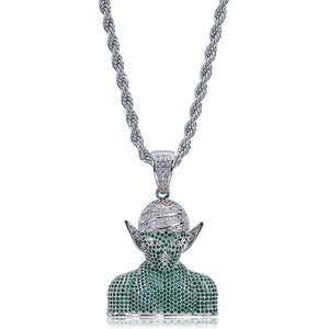 Micro Paved AAA CZ Zircon Dragon Ball Cartoon Characters Supper Saiyan Pendant Necklace Men Hip Hop Bling Ice Out Rapper Jewelry