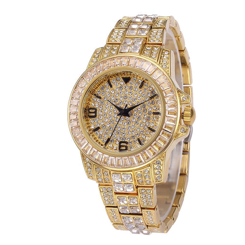Hip Hop Micro Paved AAA Cubic Zirconia Bling Iced Out Men Gold Bracelet Watch Band Link Chain Bracelets Bangles for Men Jewelry