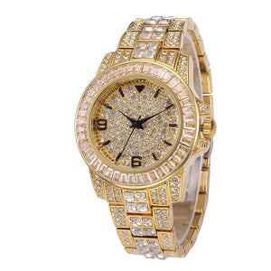 Hip Hop Micro Paved AAA Cubic Zirconia Bling Iced Out Men Gold Bracelet Watch Band Link Chain Bracelets Bangles for Men Jewelry