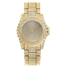 Load image into Gallery viewer, Hip Hop Mens Watches Luxury Date Quartz Wrist Watches With Micropave CZ Stainless Steel Watch For Women Men Jewelry