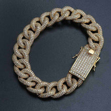 Load image into Gallery viewer, Micro Paved AAA Cubic Zirconia Miami Curb Cuban Chain Bracelet For Men Hip Hop Bling Iced Out CZ Rapper Bracelets Jewelry 7&quot;8&quot;