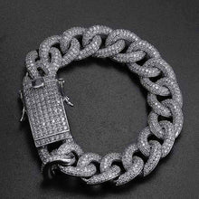 Load image into Gallery viewer, Micro Paved AAA Cubic Zirconia Miami Curb Cuban Chain Bracelet For Men Hip Hop Bling Iced Out CZ Rapper Bracelets Jewelry 7&quot;8&quot;